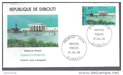 DJIBOUTI FDC 21/7/86 : Edifices Publics " Palais Du Peuple" - Autres & Non Classés