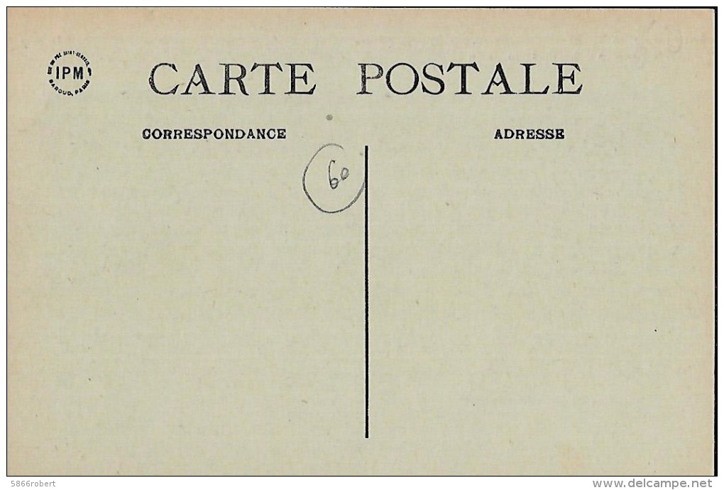 CARTE POSTALE ORIGINALE ANCIENNE : CANNY SUR MATZ ; LA GARE APRES LE BOMBARDEMENT DE 1916  ; OISE (60) - Stazioni Senza Treni