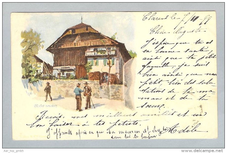 AK VD Chalet Vaudois 1899-11-08 Clarens Litho - Autres & Non Classés