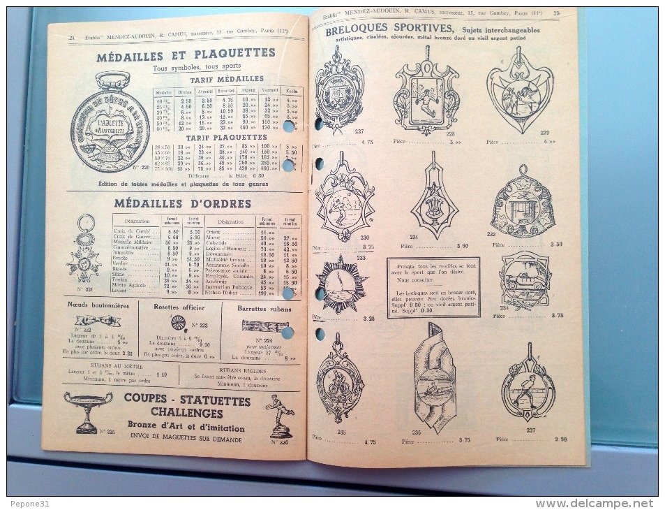 FABRIQUE GENERALE D ARTICLES POUR FETES ET SOCIETES / ETS MENDEZ AUDOUIN 1936