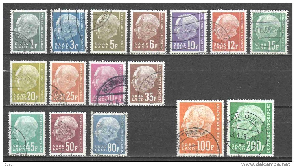 Germany Saarland 1957 From Mi 409-428 Canceled - Gebruikt