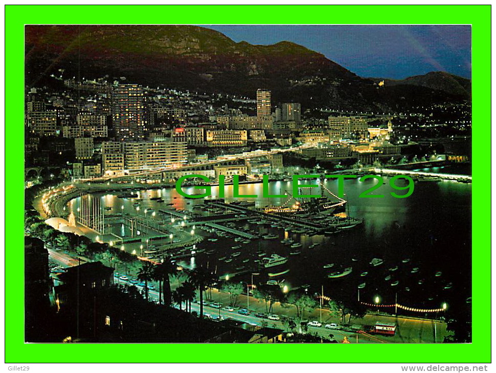 MONACO - PRINCIPAUTÉ DE MONACO - VUE DE NUIT SUR LE PORT - EDIT. AJAX - - Porto