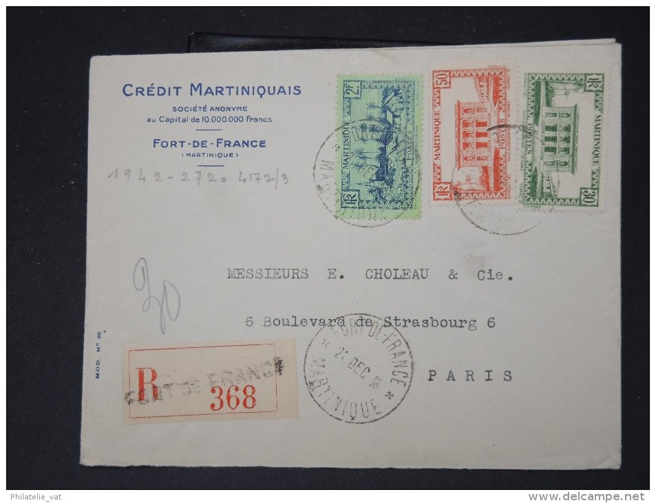 FRANCE- MARTINIQUE- Lot De 3 Enveloppes  Pour La FRANCE  Période 1930/40 A Voir Scans  P4621 - Autres & Non Classés