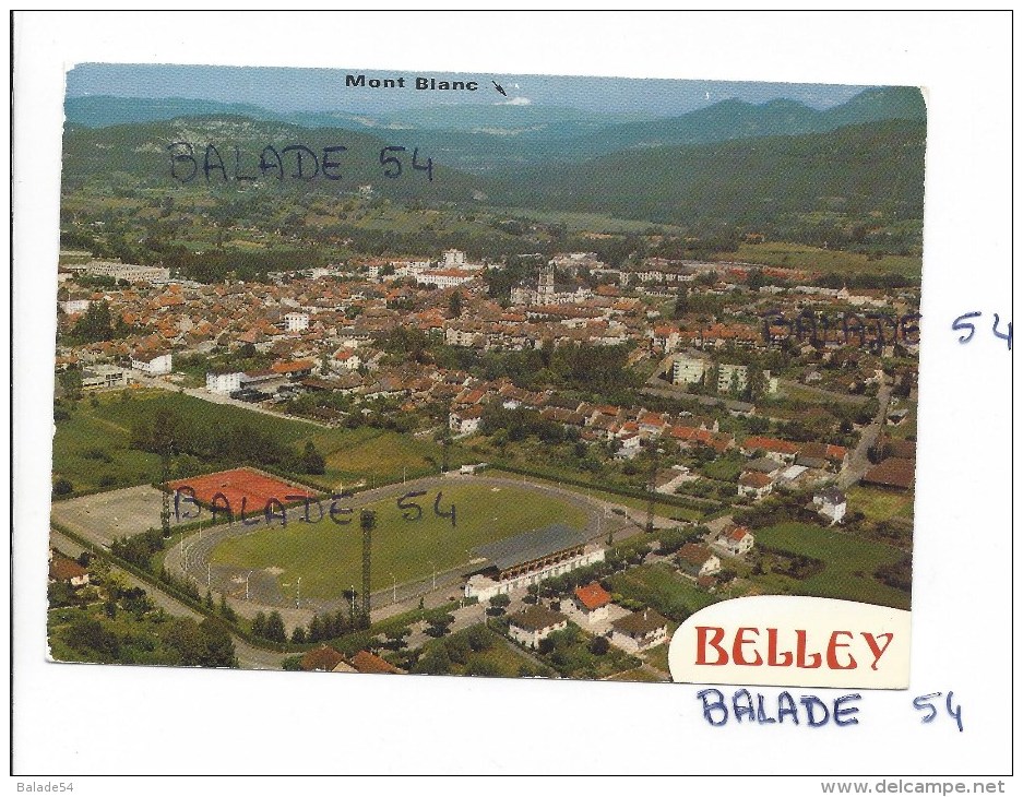 CPM - BELLEY (01) Vue Générale (belle Vue Aérienne - Stade - Tennis...) - Belley