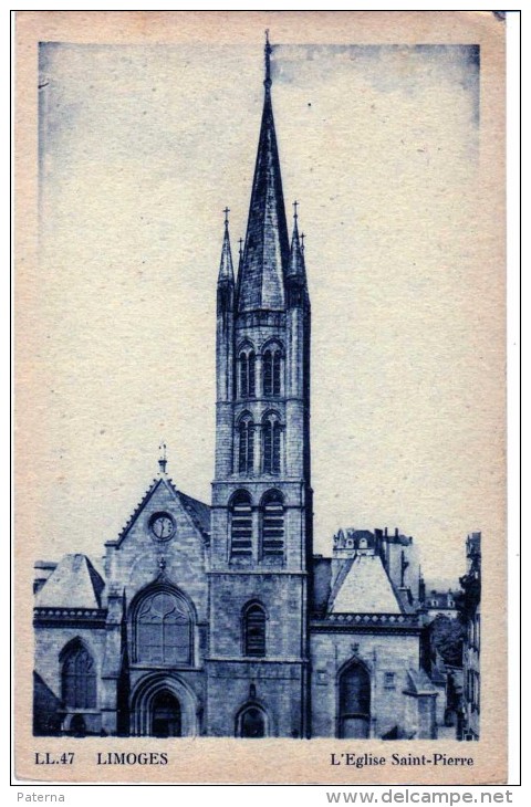 2655   Postal Francia Limoges  Iglesia Saint Pierre - Limoges