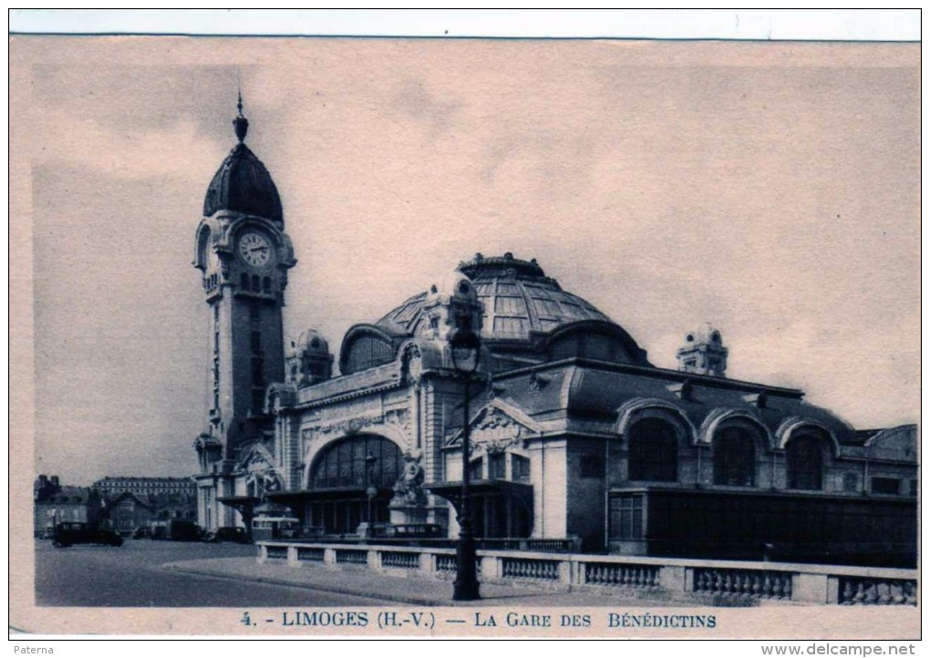 2655   Postal Francia Limoges  Estacion De Los Benedictinos - Limoges