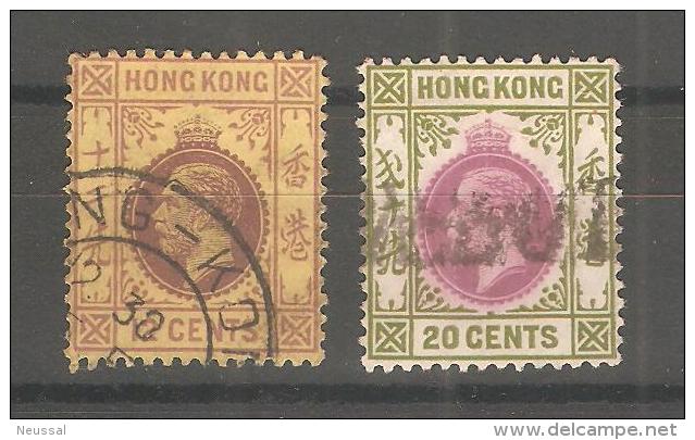 Sellos  Nº 105/6  Hong Kong - Usados