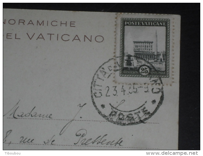 LETTRE VATICAN VATICANO AVEC YT 48 - PLACE SAINT PIERRE - GIARDINI FONTAINE SACRAMENTO - - Lettres & Documents