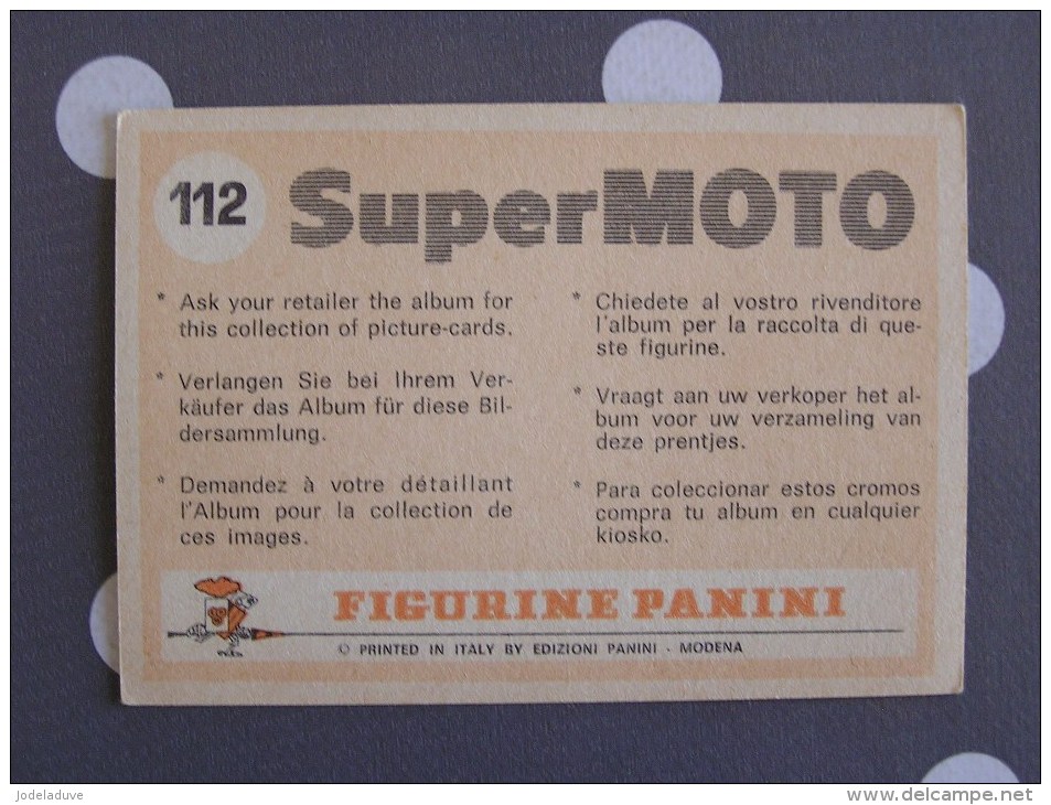 PANINI Super Moto LAVERDA 750 GTL  Original Sticker N° 112  Vignette Chromo Trading Card Vignette Cards - Edition Française