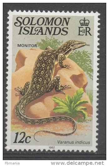 Isole Salomone Solomon Islands 1982 -  Varano Monitor Lizard Rettili Reptiles MNH ** - Isole Salomone (1978-...)