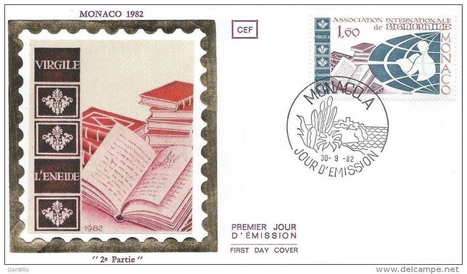 Fdc MONACO 1982 - Assemblée Générale De L'Association Internationale De Bibliophilie  Yvrt N°1358 - FDC
