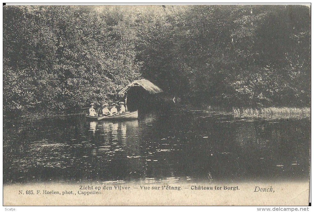 Donck.  -  Zicht Op Den Vijver  -  PRACHTIG POSTSTUK  -  LUCHTPOST!!!  1933  Naar  La Louviere - Berlare