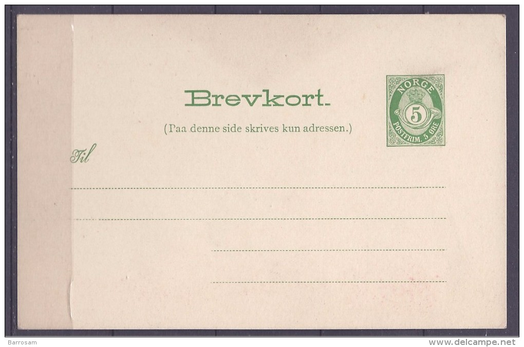 Norway1883/5. Postal Card Never Used - Enteros Postales