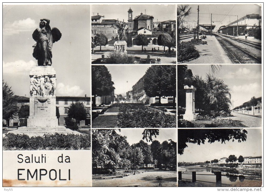 TOSCANA-EMPOLI STAZIONE FERROVIARIA INTERNO VEDUTE MULTIPLE SALUTI DA EMPOLI - Empoli