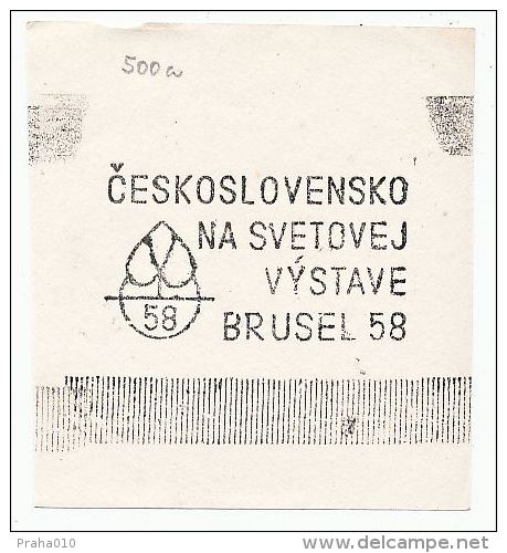 J0914 - Czechoslovakia (1945-79) Control Imprint Stamp Machine (R!): Czechoslovakia At World Exhibition In Brussels (SK) - 1958 – Bruselas (Bélgica)