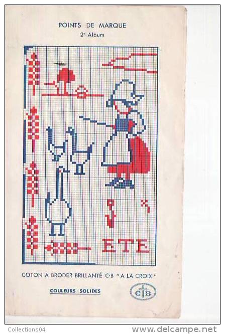 2 POINTS DE MARQUE CARTIER BRESSON /1 ER ET 2EME ALBUM /BRODERIE / ALPHABETS ET MOTIFS/