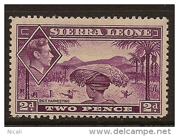 SIERRA LEONE 1938 2d KGVI SG 191 HM PL162 - Sierra Leone (...-1960)