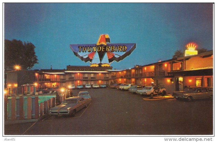 Spokane Washington, Thunderbird Lodge Motel, Lodging, Native American Indian Theme, C1960s Vintage Postcard - Spokane