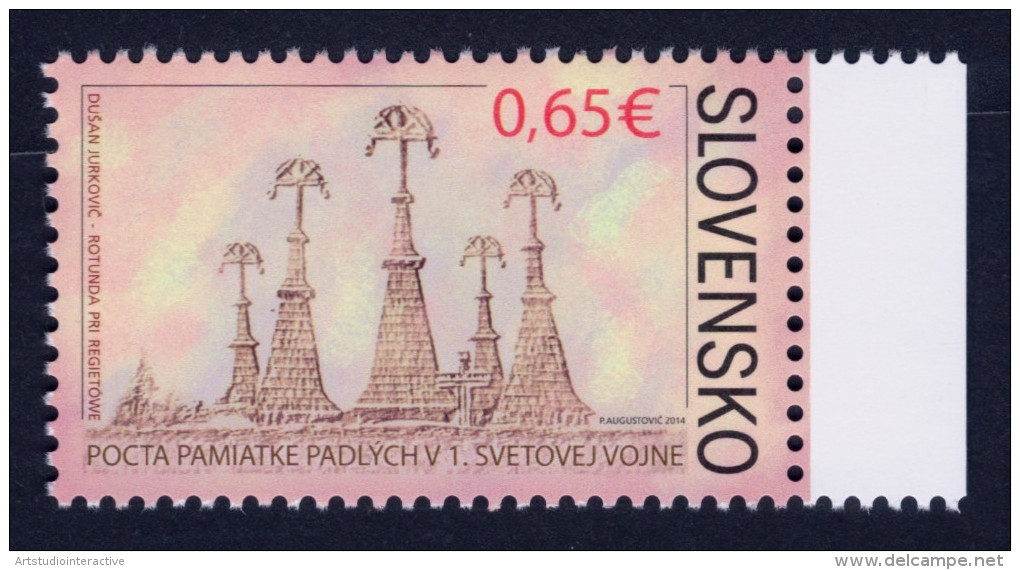 2014 SLOVACCHIA "CENTENARIO PRIMA GUERRA MONDIALE / WORLD WAR I VICTIMS" SINGOLO MNH - Nuovi