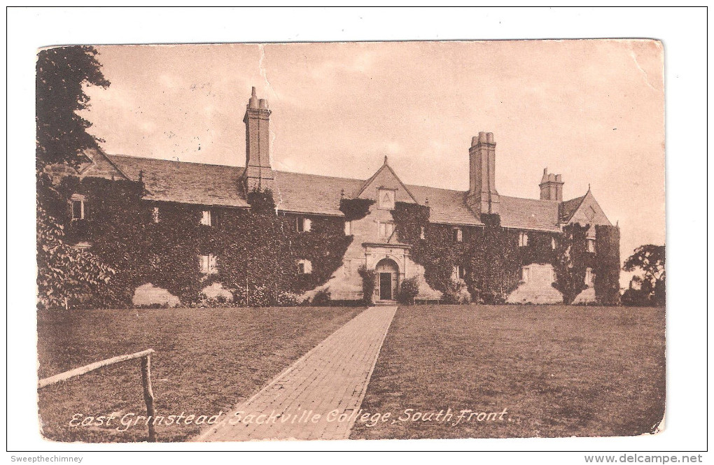 SACKVILLE COLLEGE EAST GRINSTEAD USED 1925 SENT TO MISS Waddilove YEWSIDE  RUSTHALL - Andere & Zonder Classificatie