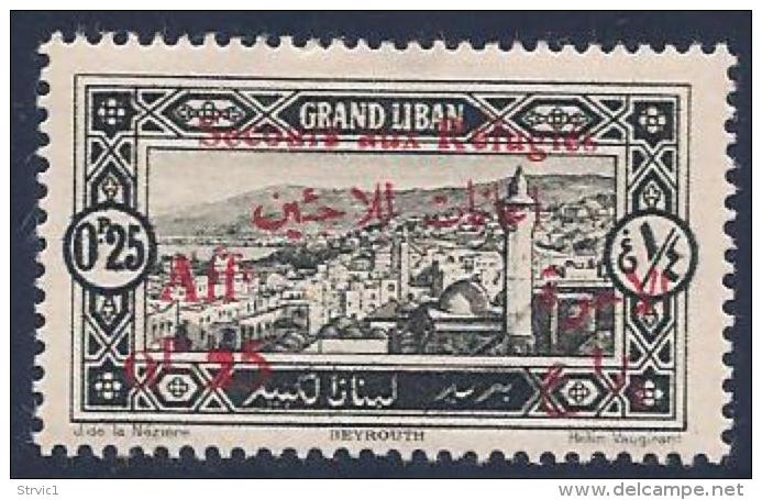 Lebanon, Scott # B1 Mint Hinged Semi-Postal, Beyrouth, Surcharged, 1926 - Lebanon