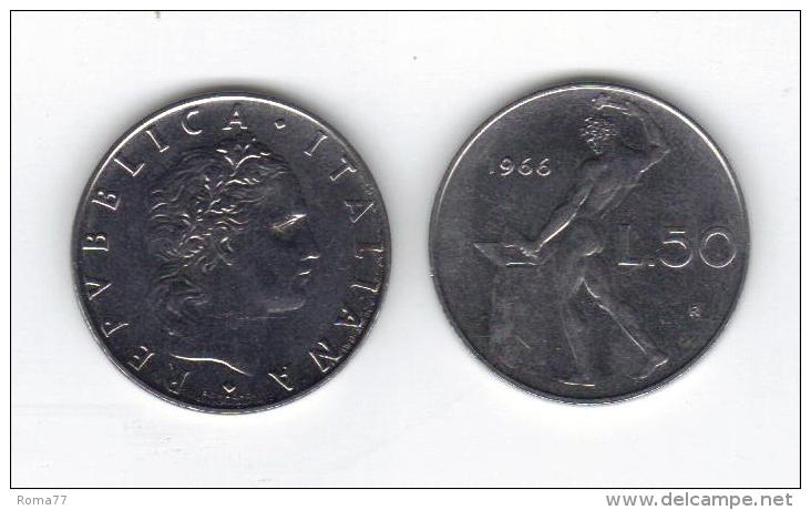 RedG - REPUBBLICA , 50 Lire Del 1966 - 50 Lire