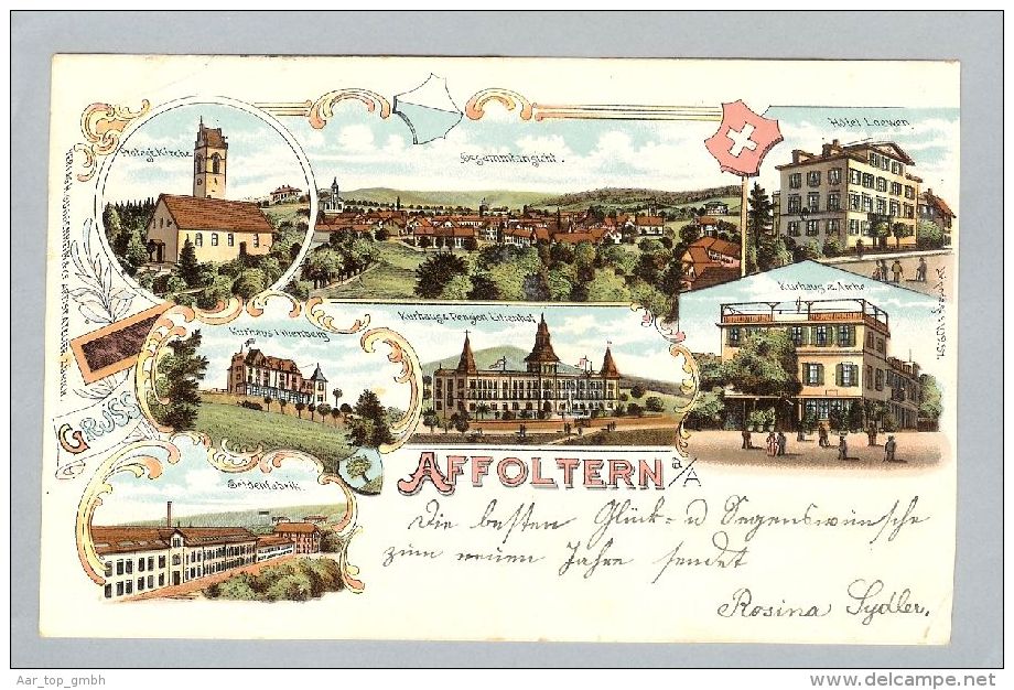 AK ZH Affoltern A.A. 1902-01-01 Litho H.Guggenheim #10251 - Affoltern