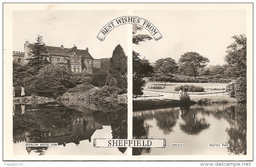 GB - Y - Best Wishes From Sheffield - Multiview : Whirlow Park, Weston Park - E. W. &amp; S. Ltd. N° SFD/C/2 (circ. 1963 - Sheffield