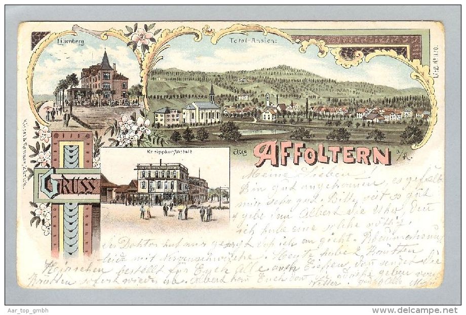 AK ZH  Affoltern A.A. 1901-07-17 Litho Kiessel #1170 - Affoltern