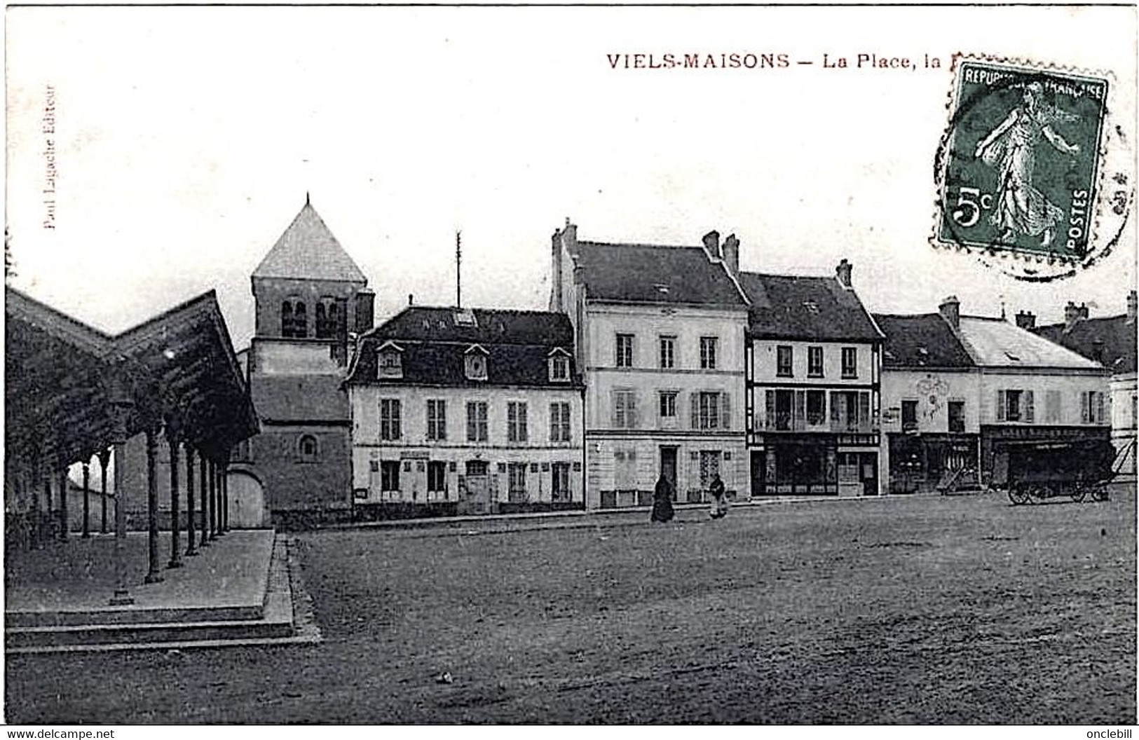 Viels Maisons Aisne Ancienne Halle Cycles épicerie Restaurant Roulotte 1911 état Superbe - Andere & Zonder Classificatie