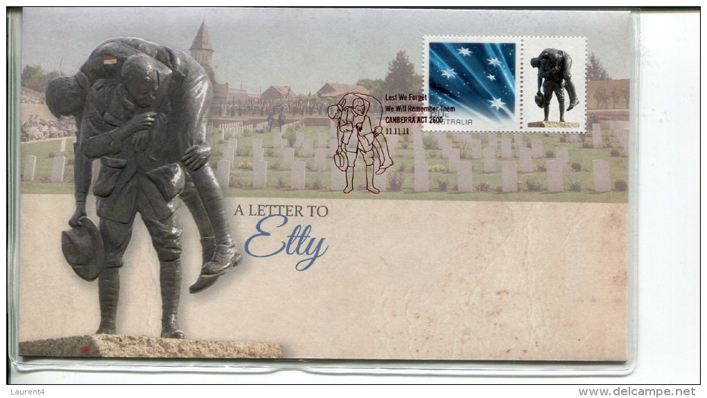 (100) Australia Stamp Coin Cover - Fromelles A Letter From Elly (RRP $ 10.95) With Special P-Stamp - Altri & Non Classificati