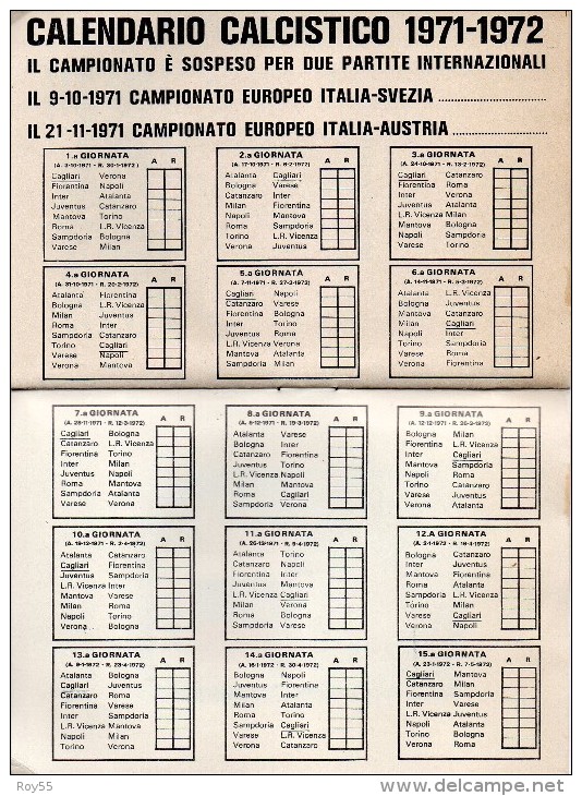 Libretto Calcio 1971/72 Cagliari La Storia Della Squadra (8x12)pagine 15 (vedere Scansioni)tematica Sport Calcio - Calcio