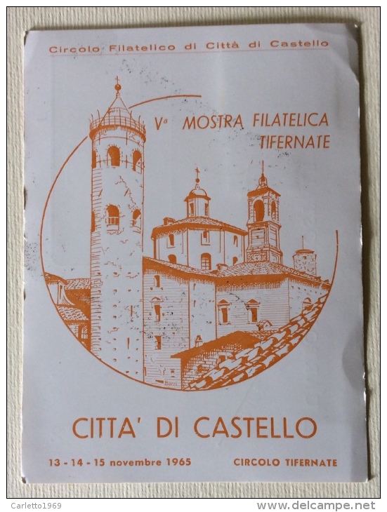 V Mostra Filatelica Tifernate Citta' Di Castello 13/11/1965 - Demonstrationen