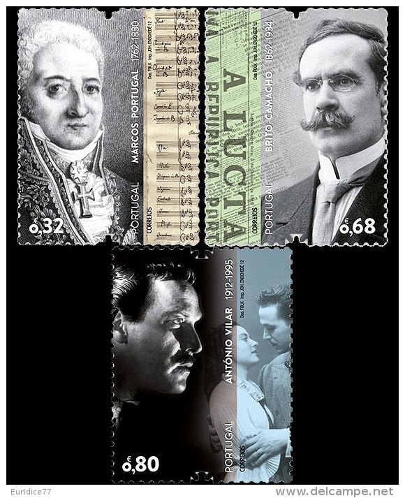 Portugal 2012 - Major Characters Of Portuguese Culture Stamp Set Mnh - Ongebruikt