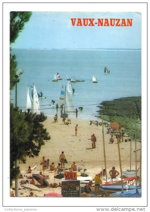 Cp, 17, Vaux-Nauzan, La Plage, Voyagée 1986 - Vaux-sur-Mer