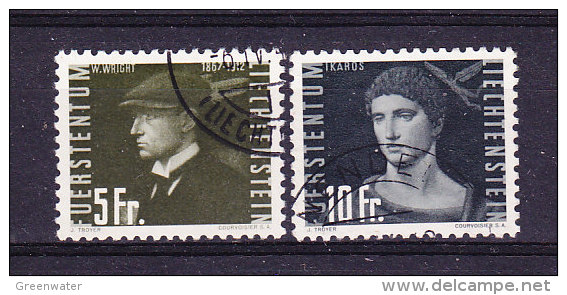 Liechtenstein 1948 Flugpioniere 5 & 10 Fr Used  (21670A) - Poste Aérienne