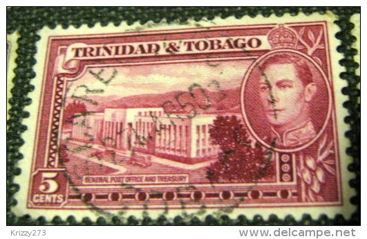 Trinidad And Tobago 1938 General Post Office And Treasury 5c - Used - Trinidad & Tobago (...-1961)