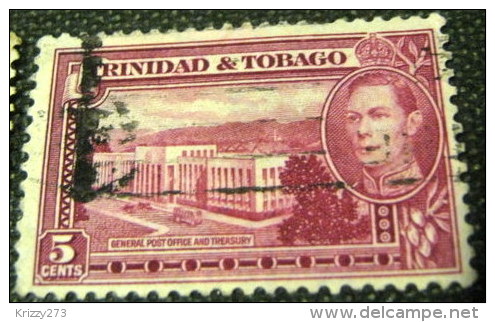 Trinidad And Tobago 1938 General Post Office And Treasury 5c - Used - Trinidad Y Tobago