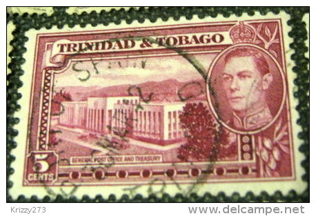 Trinidad And Tobago 1938 General Post Office And Treasury 5c - Used - Trinidad & Tobago (...-1961)