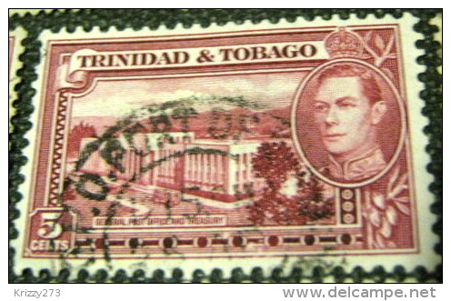 Trinidad And Tobago 1938 General Post Office And Treasury 5c - Used - Trinidad & Tobago (...-1961)