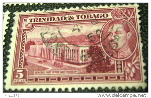 Trinidad And Tobago 1938 General Post Office And Treasury 5c - Used - Trinidad & Tobago (...-1961)