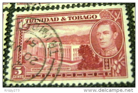 Trinidad And Tobago 1938 General Post Office And Treasury 5c - Used - Trinidad Y Tobago
