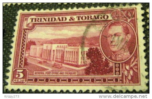 Trinidad And Tobago 1938 General Post Office And Treasury 5c - Used - Trinidad & Tobago (...-1961)