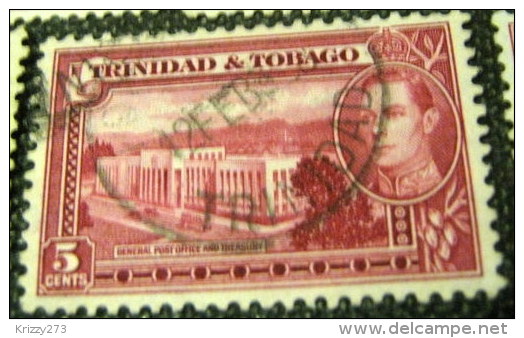 Trinidad And Tobago 1938 General Post Office And Treasury 5c - Used - Trinidad & Tobago (...-1961)