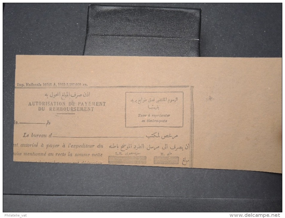 EGYPTE- Bulletin D ´expédition Colis Postaux Du Caire   1956   A Voir  LOT P4633 - Brieven En Documenten
