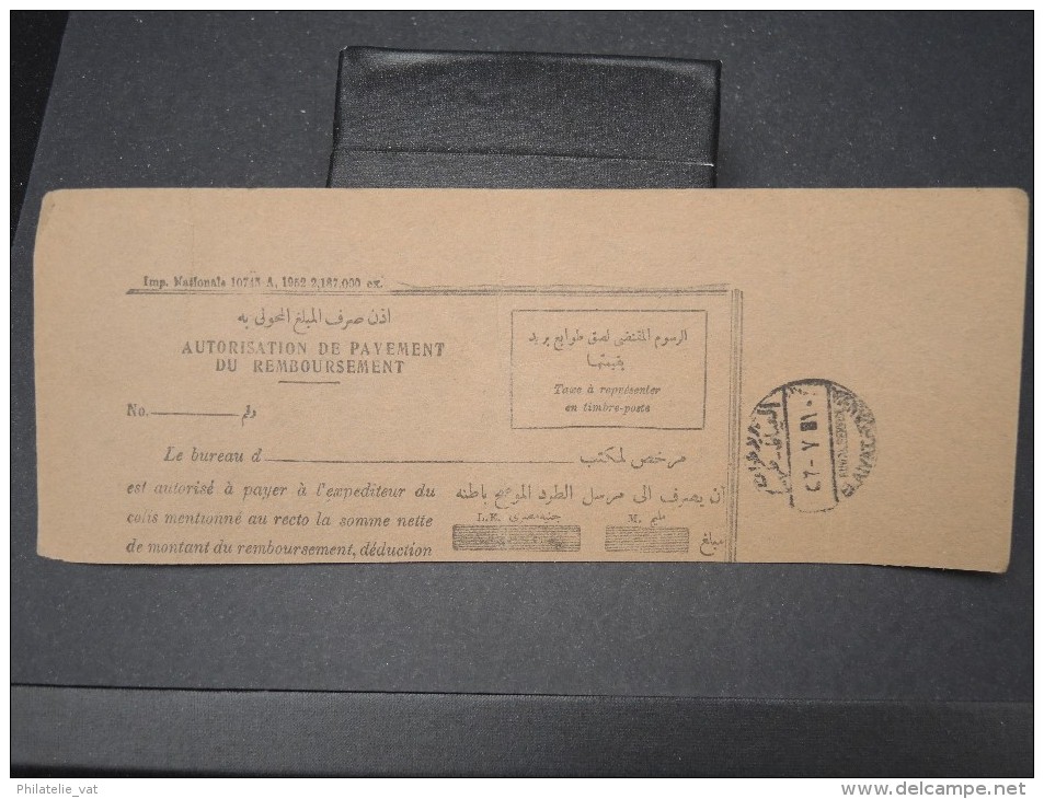 EGYPTE- Bulletin D ´expédition Colis Postaux Du Caire   1956   A Voir  LOT P4634 - Lettres & Documents