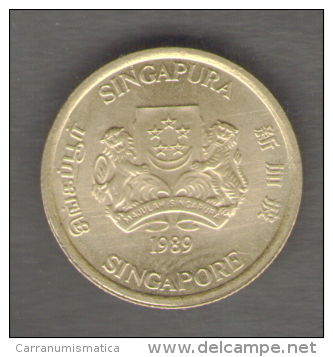 SINGAPORE 5 CENTS 1989 - Singapour