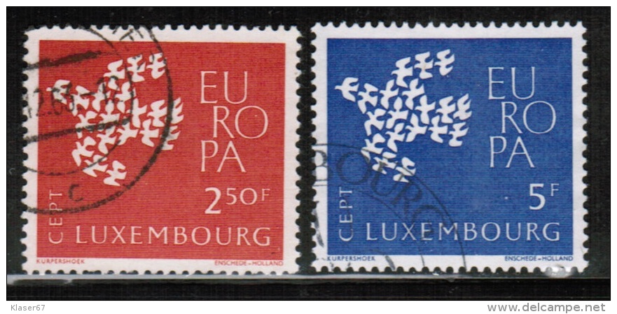 CEPT 1961 LU MI 647-48 USED LUXEMBOURG - 1961