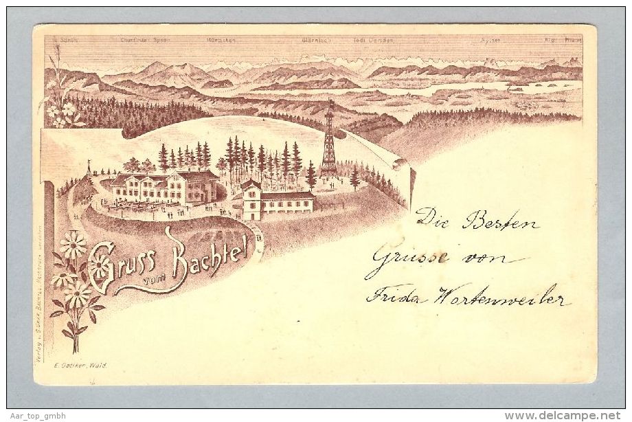 AK ZH Hinwil Bachtel 1902-06-26 Litho E. Oetiker - Hinwil