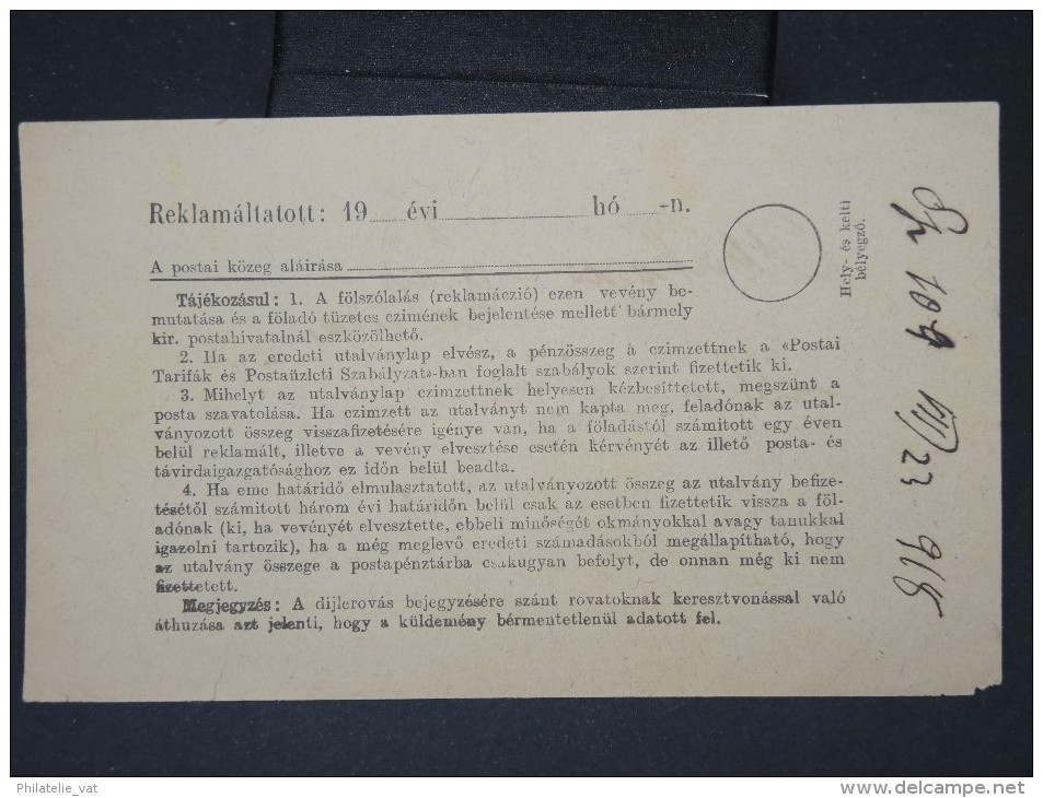 HONGRIE- Récipissé Postal En 1923   A Voir  LOT P4658 - Storia Postale